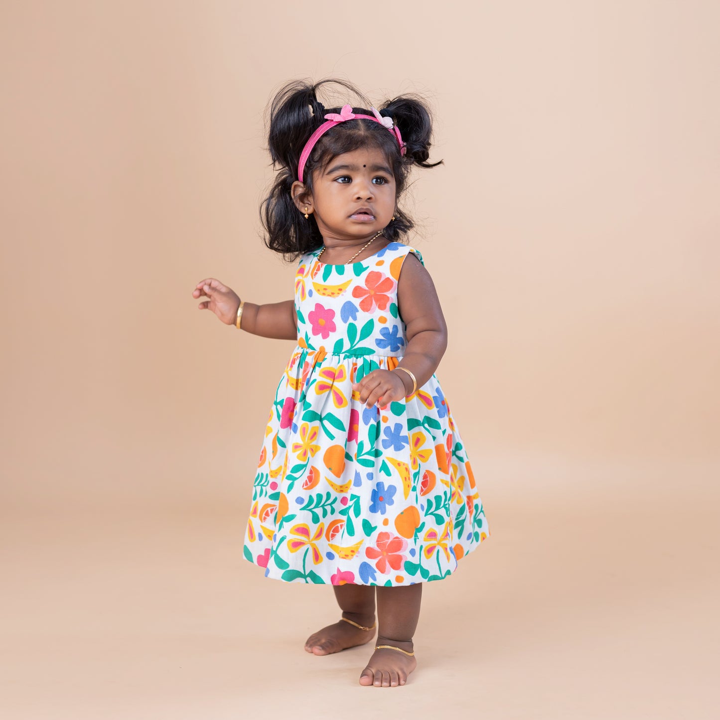 Back Zip Fruits Frock