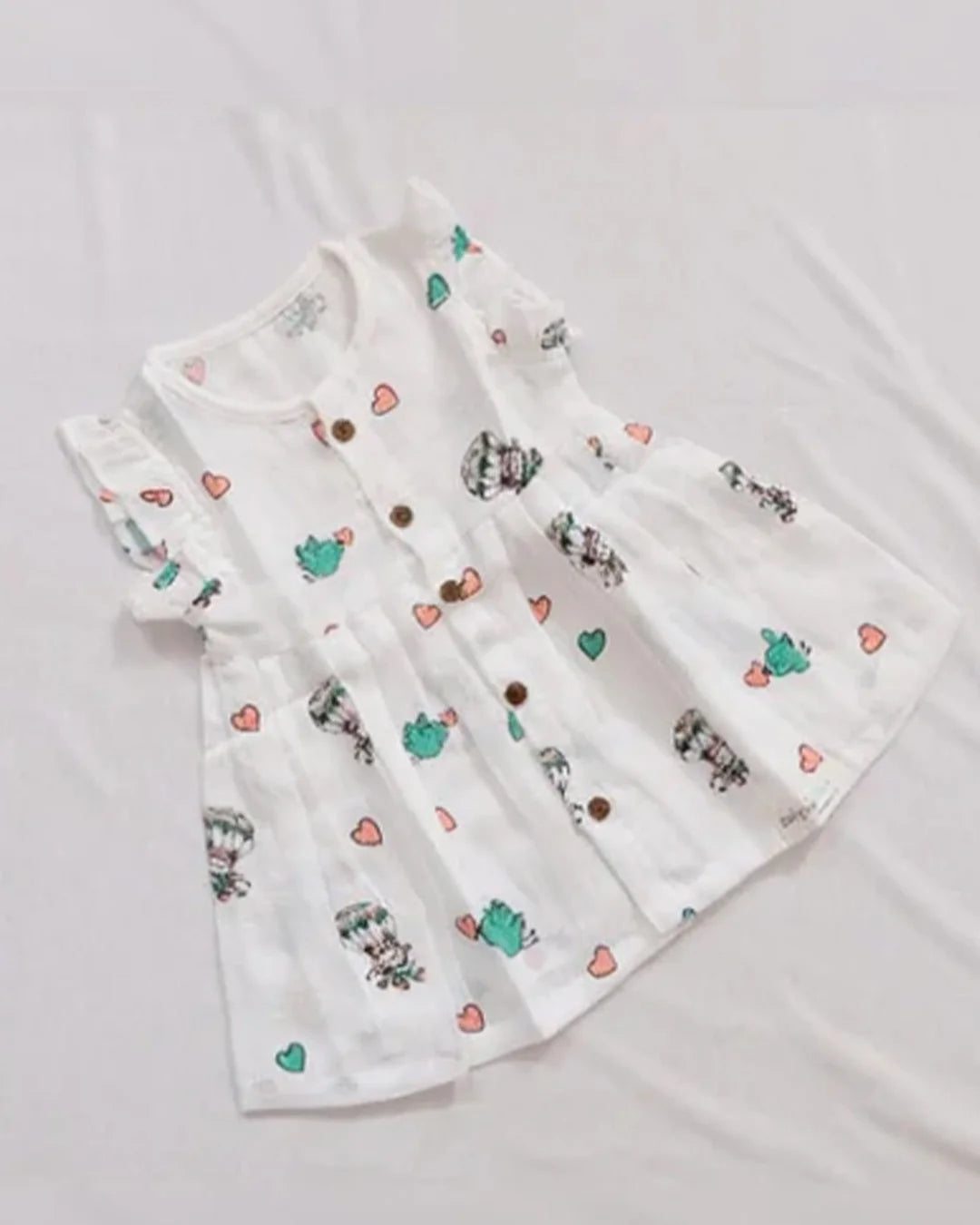FROCK-TEDDY BIRD GREEN