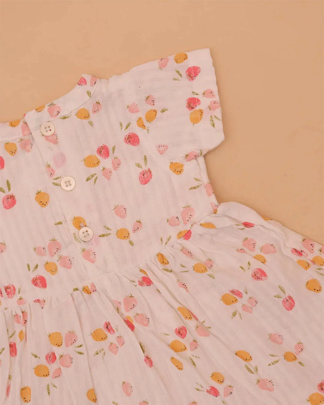 White Strawberry Frock