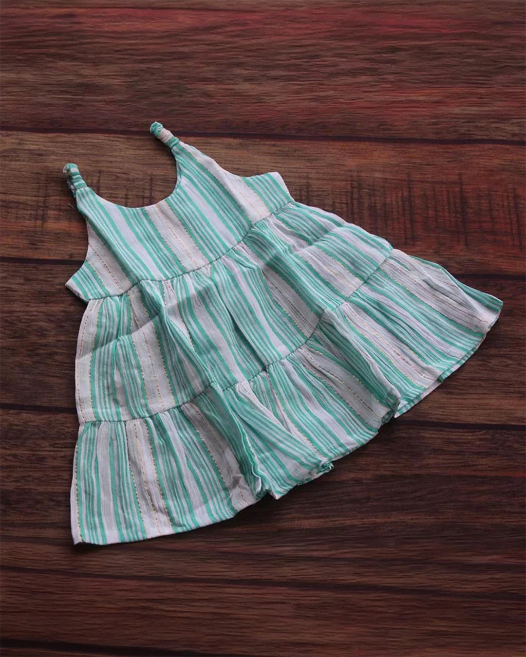 Skyblue stripes Frock