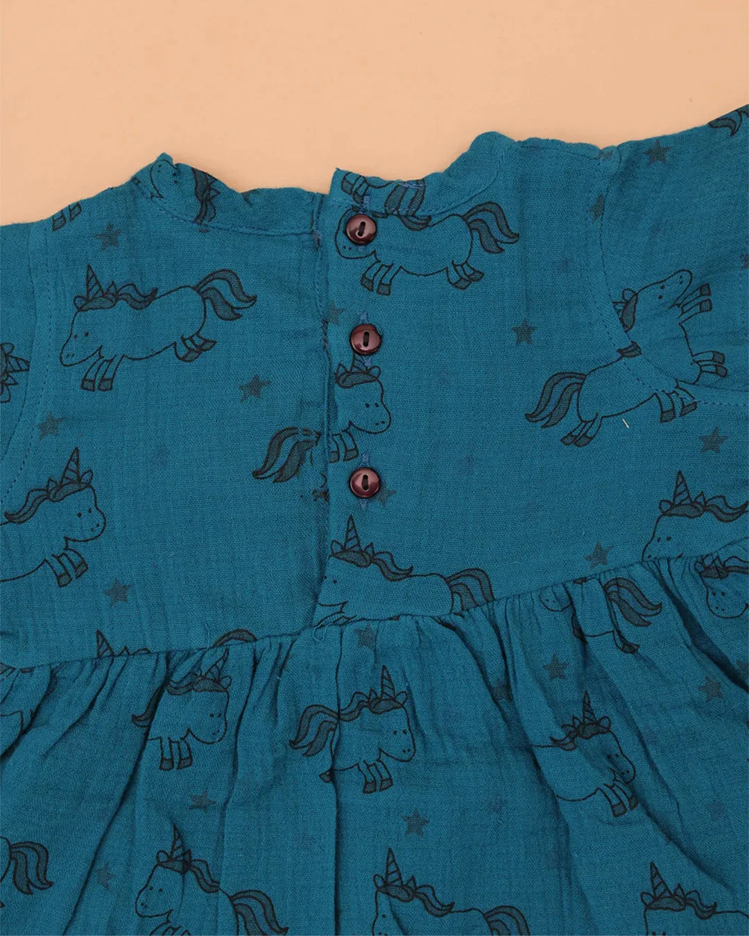 Teal Blue Unicorn Frock