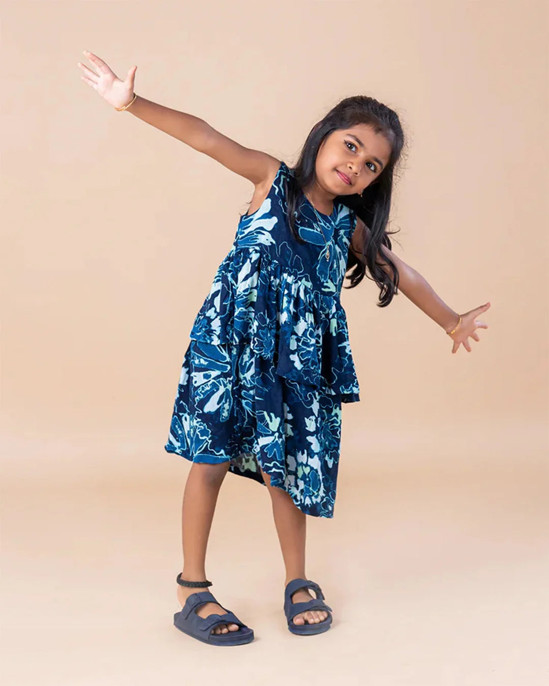 Two Tier Blue Layered Frock