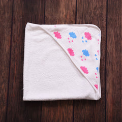 HOODED TOWEL- CLOUD PRINT