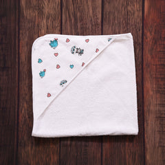 HOODED TOWEL - TOY PRINT