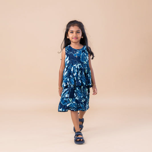 Two Tier Blue Layered Frock