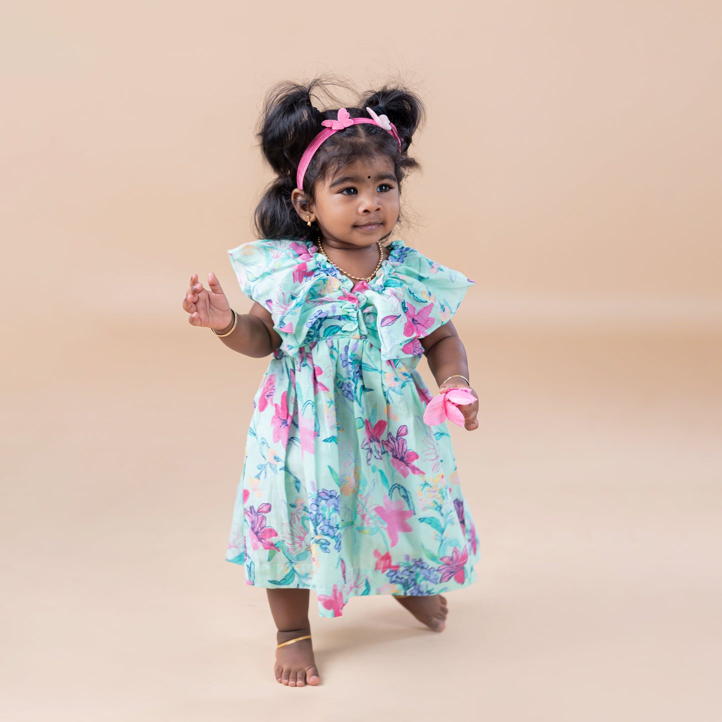 Butterfly sky blue Frock