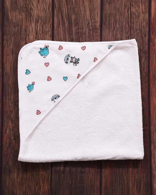 HOODED TOWEL - TOY PRINT