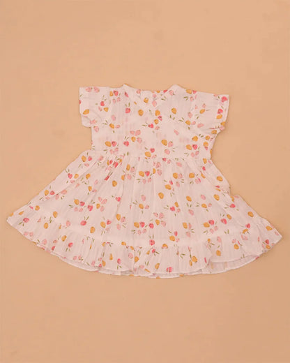 White Strawberry Frock