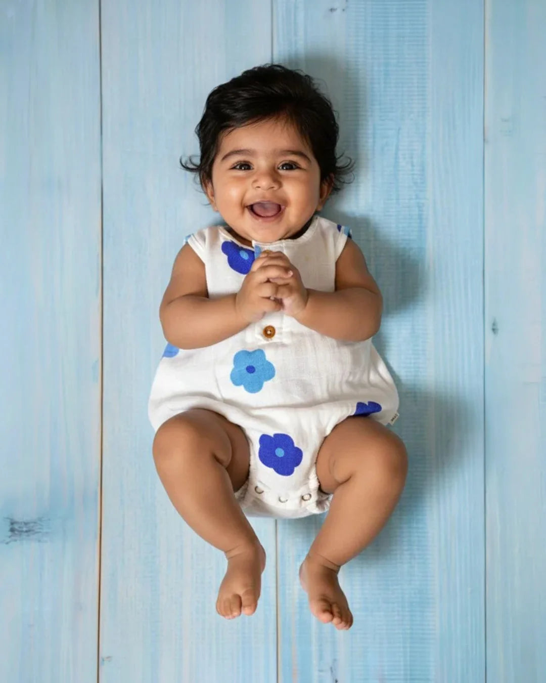 Blue floral Onesies