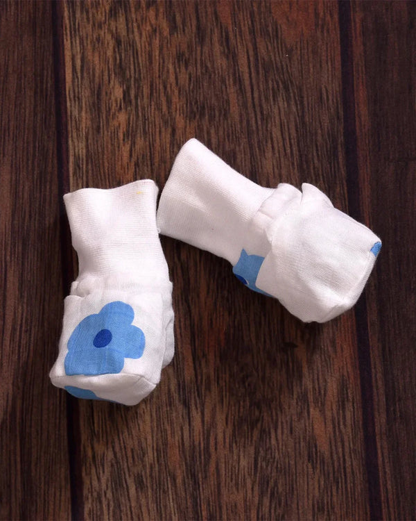 BLUE FLORAL BOOTIES