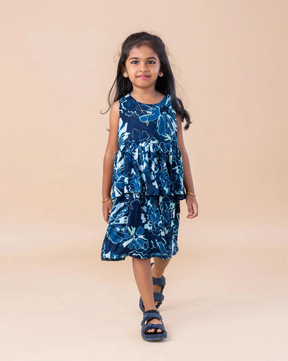 Two Tier Blue Layered Frock