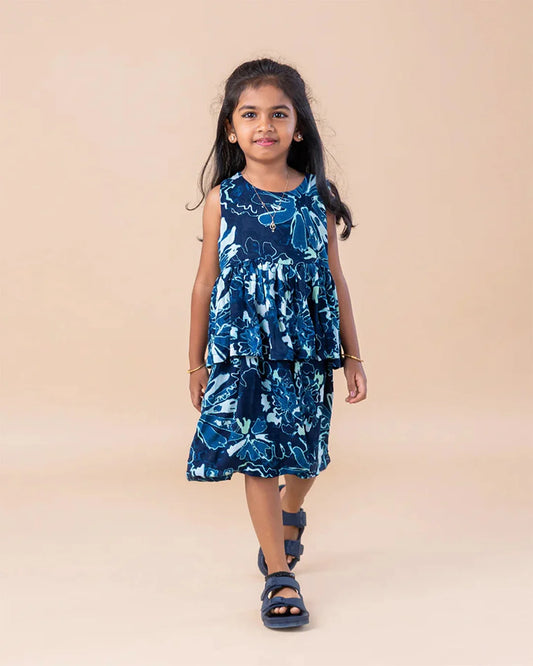 Two Tier Blue Layered Frock