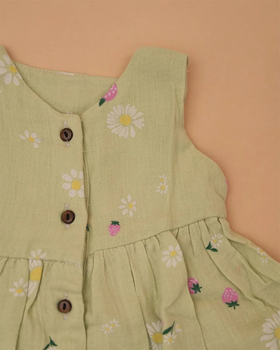 Strawberry Light Green Frock
