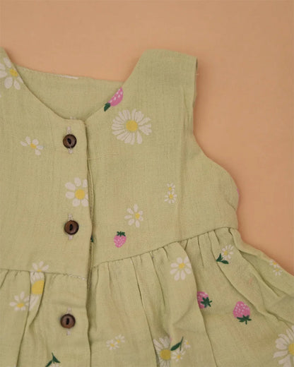 Strawberry Light Green Frock