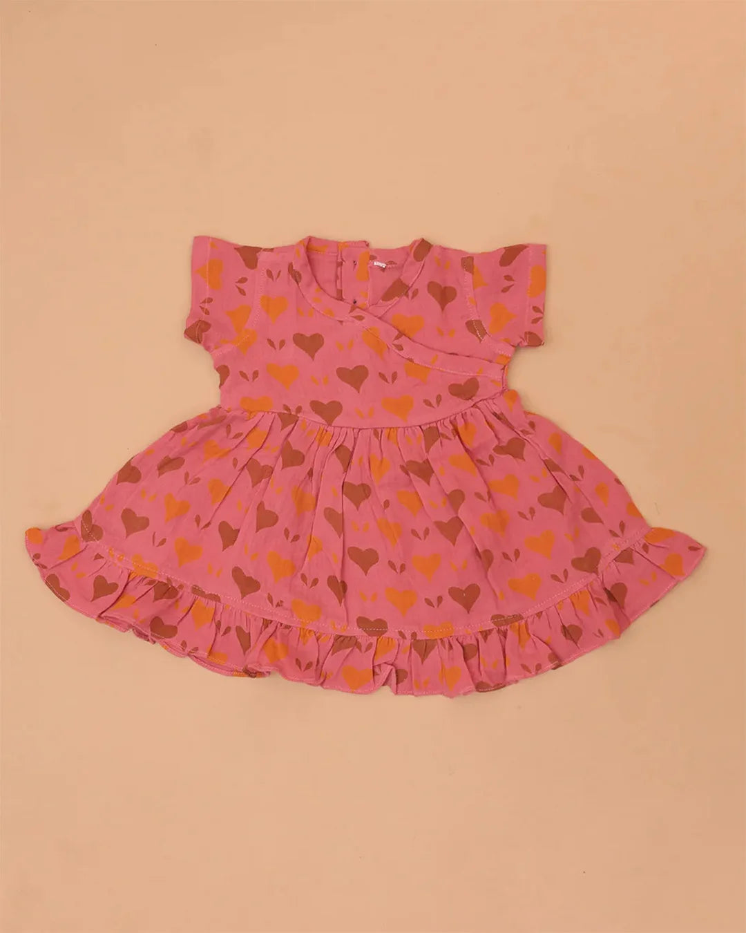 Orange Heart  Frock