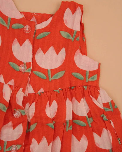 Orange Tulip Frock