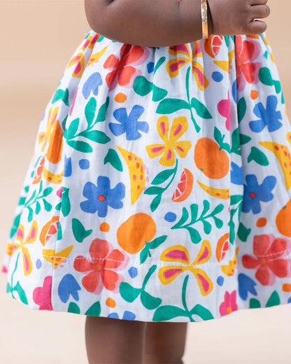 Back Zip Fruits Frock