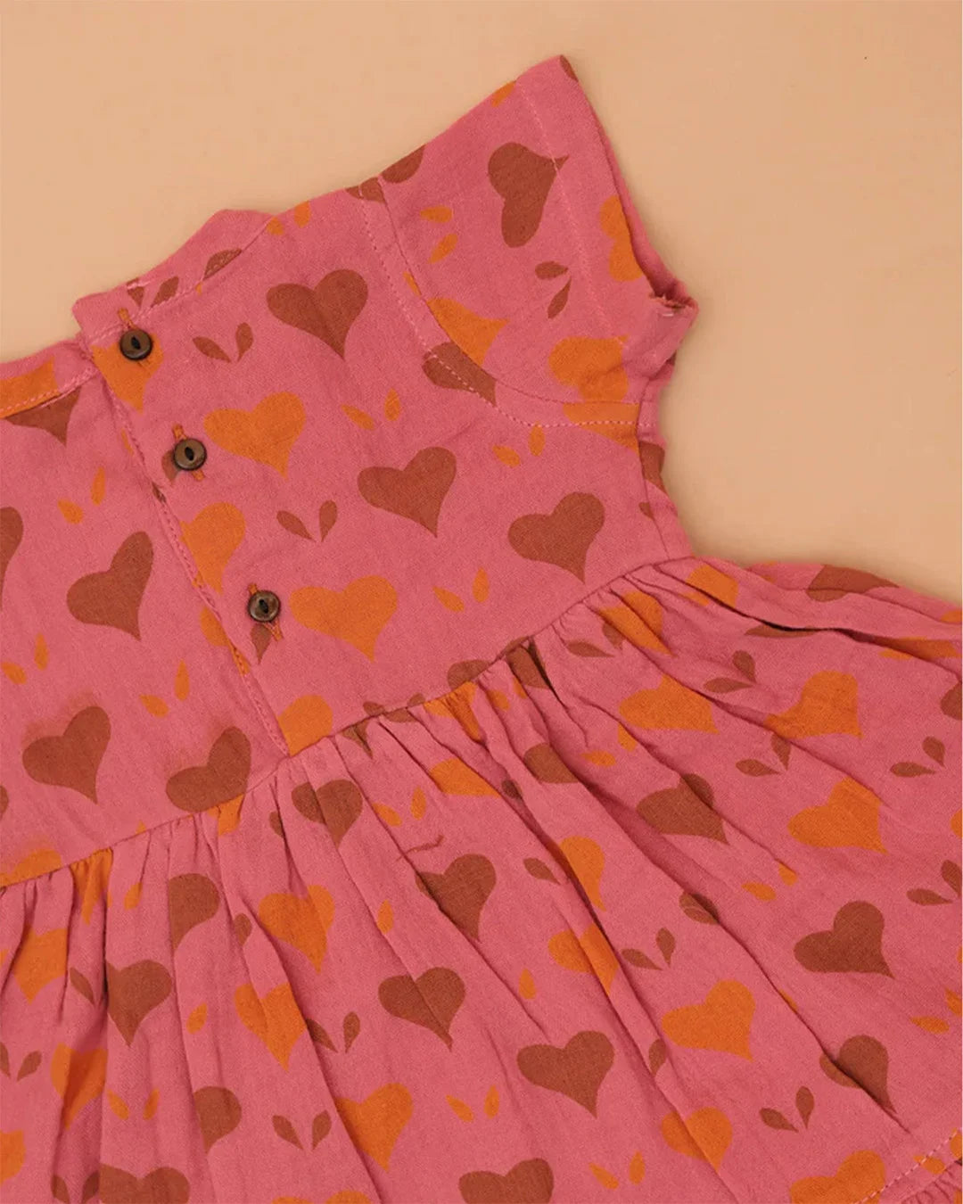 Orange Heart  Frock