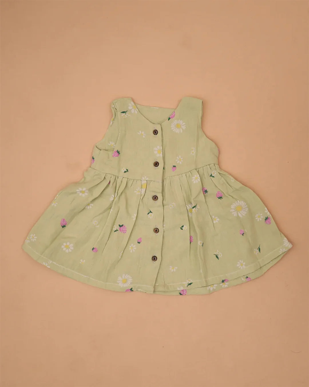 Strawberry Light Green Frock