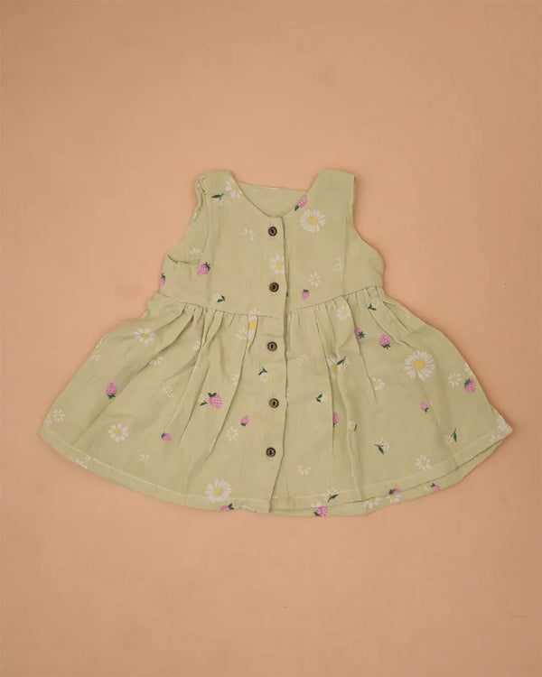 Strawberry Light Green Frock