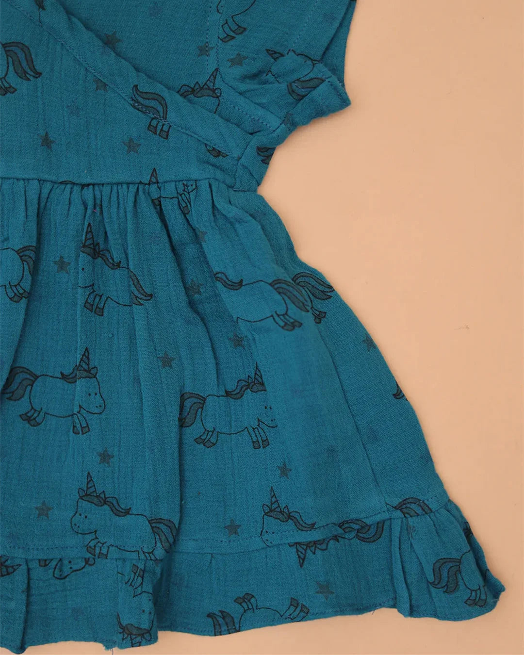 Teal Blue Unicorn Frock
