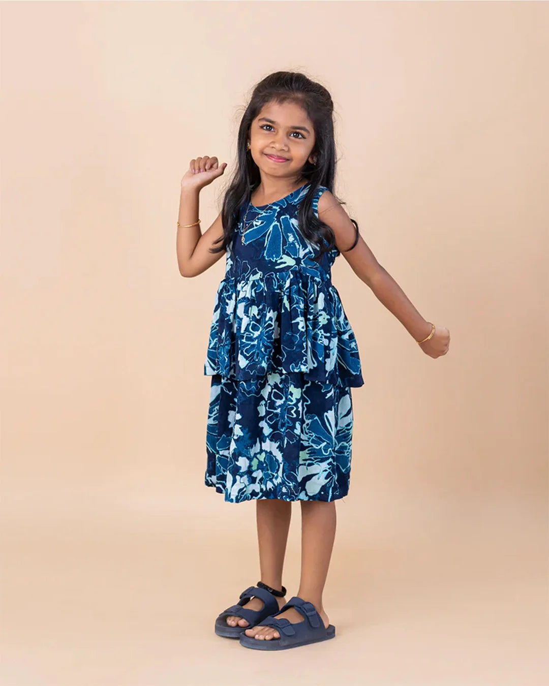 Two Tier Blue Layered Frock