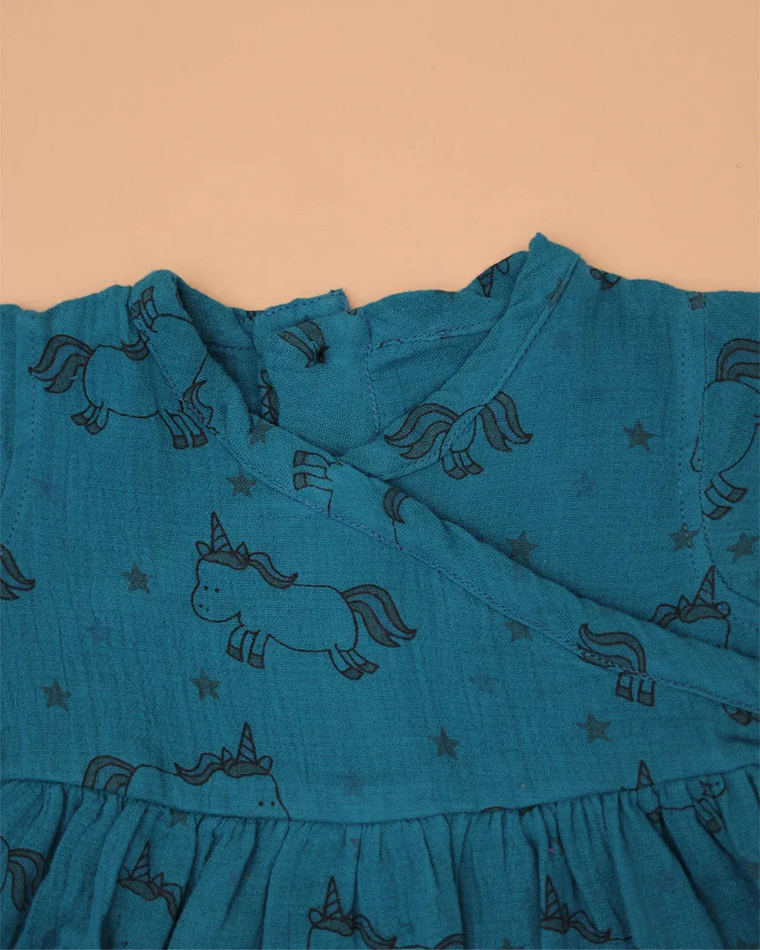 Teal Blue Unicorn Frock