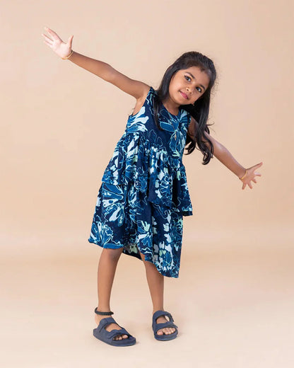 Two Tier Blue Layered Frock