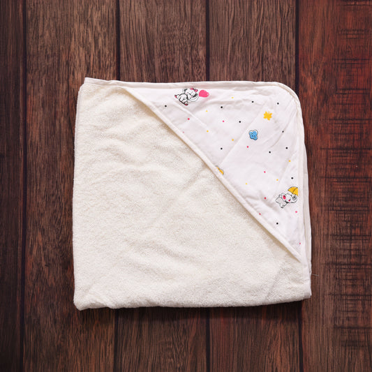 HOODED TOWEL - ELEPHANT PRINT