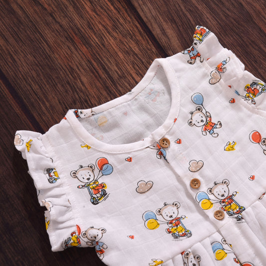 FROCKS - TEDDY BALLOON PRINT