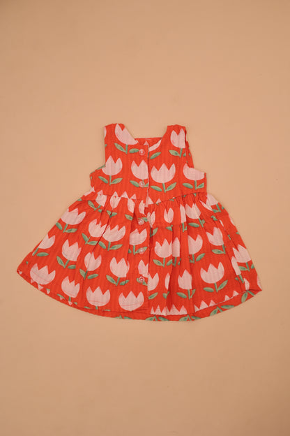 Orange Tulip Frock