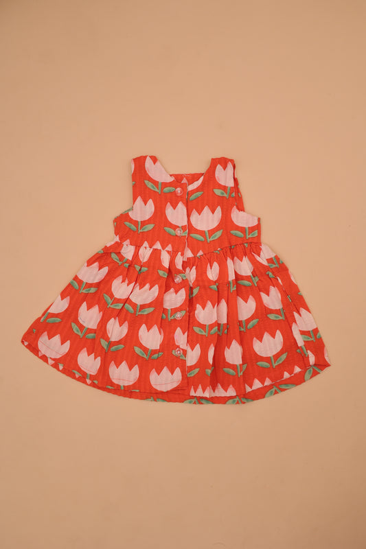Orange Tulip Frock