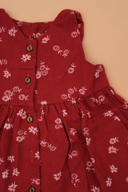 Red Floral Frock