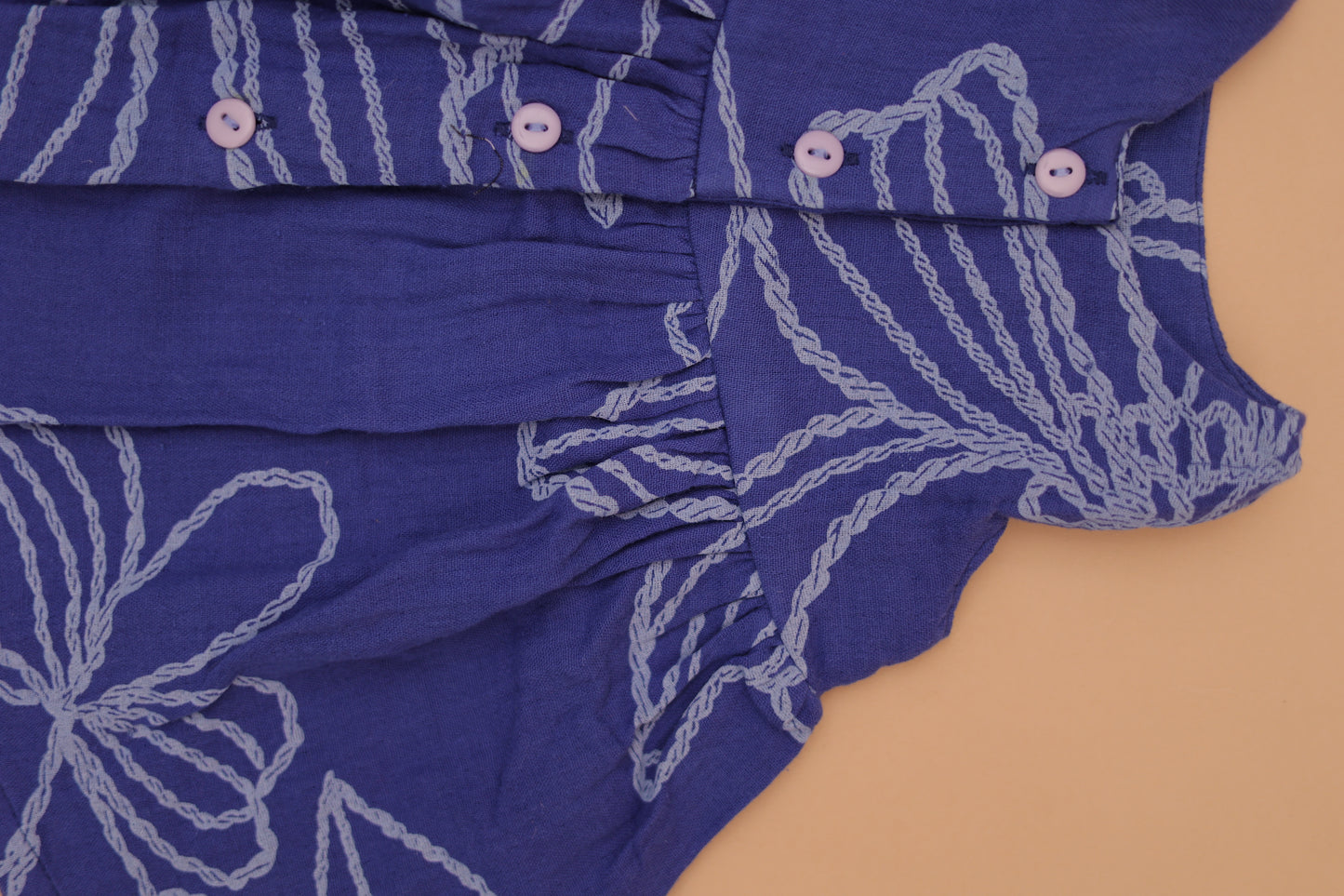 Dark Blue Floral Frock