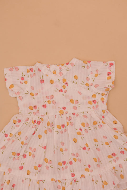 White Strawberry Frock