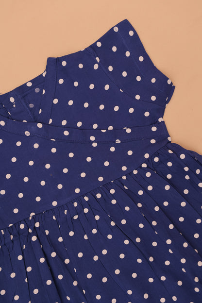 Blue Polka Dots Frock