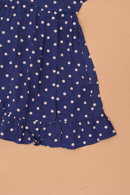 Blue Polka Dots Frock