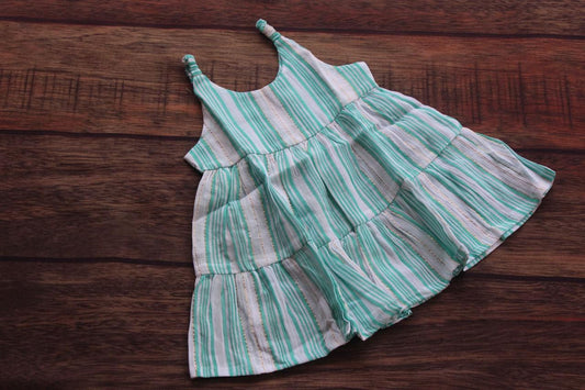 Skyblue stripes Frock